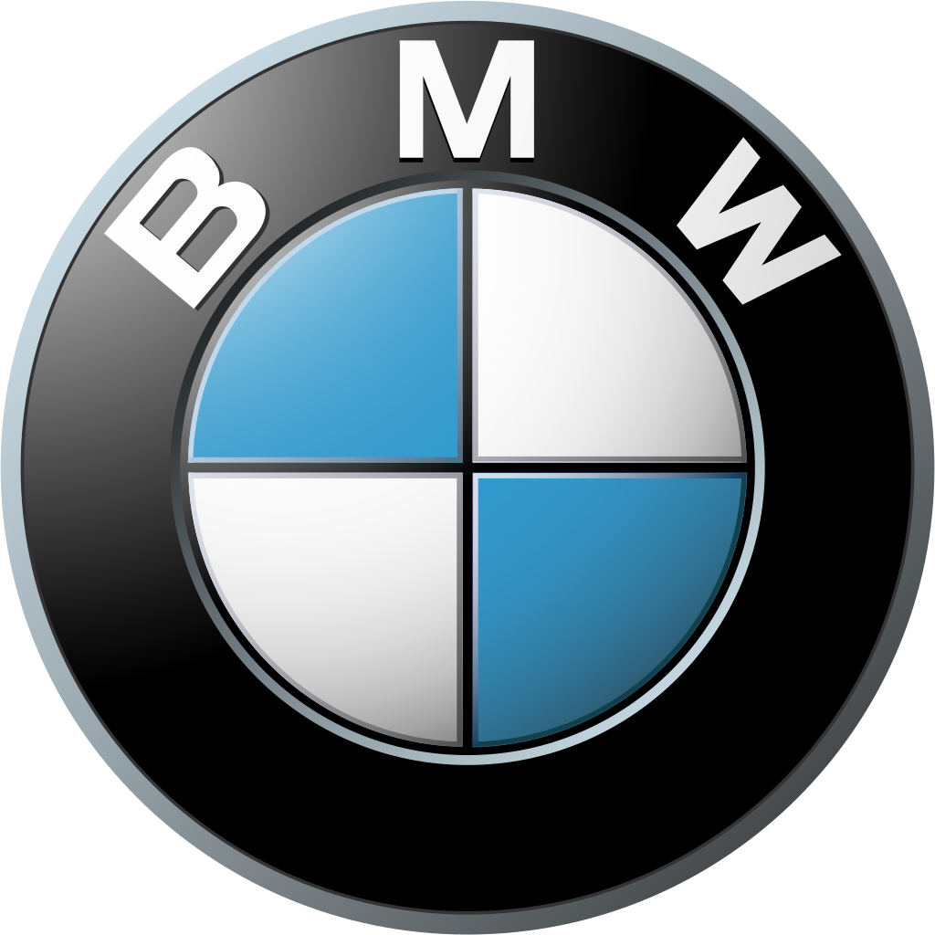 BMW-Logo auf schwarzem Hintergrund